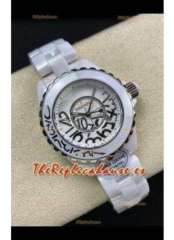 Chanel J12 Ladies Caja Cerámica Blanca Dial Blanco Reloj Réplica Espejo 1:1