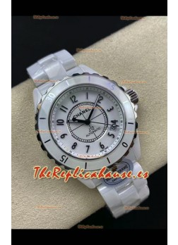 Chanel J12 38MM Caja Cerámica Blanca Reloj Automático Réplica Espejo 1:1