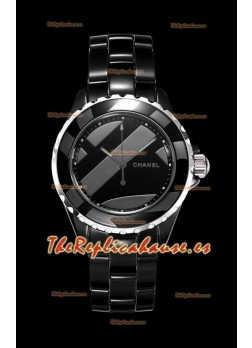 Chanel J12 Untitled Reloj Caja Cerámica Negra Reloj a Espejo 1:1 - 38MM Movimiento Automático
