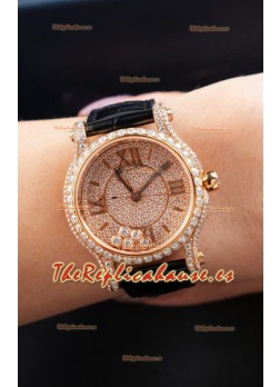 Reloj Chopard Happy Edición Diamantes Moissanitas Super Clone Cuarzo