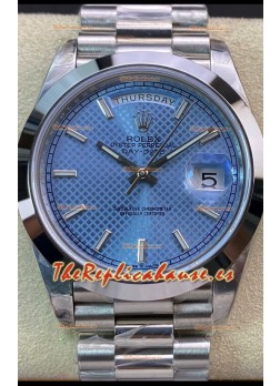 Rolex Day Date Presidential M228206-0004 Acero 904L 40MM - Dial Azul Claro Reloj Calidad Espejo 1:1