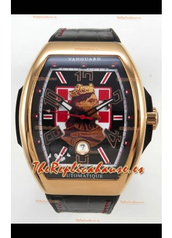 Franck Muller Vanguard Skenderbeu Croatia Oro Rosado Reloj Réplica Suizo