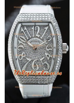 Franck Muller V32 Cuarzo Suizo Moissanita 1:1 Reloj Réplica36MM