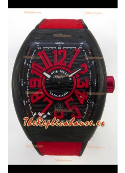 Franck Muller Super Clone Vanguard V45 Racing Carbono con Correa de Nylon