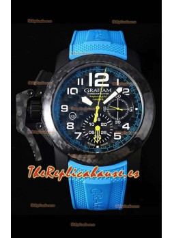 Graham Chronofighter Superlight Reloj Réplica Suizo a espejo 1:1 Carbon Azul 
