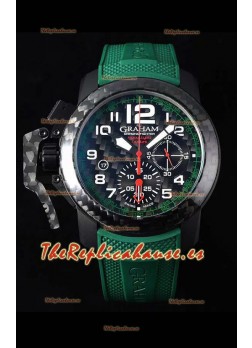Graham Chronofighter Superlight Reloj Réplica Suizo a espejo 1:1 Carbon Verde 