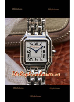 Cartier PANTHERE Edition Reloj a espejo 1:1 de Alta Calidad Dial en color Blanco - Bisel de Acero