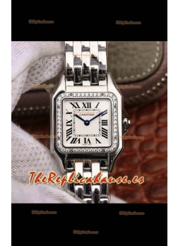 Cartier PANTHERE Edition 1:1 Mirror Quality Swiss Replica Watch in White Dial - Diamonds Bezel 