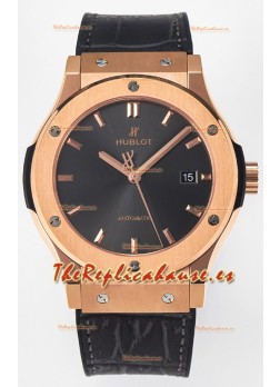 Hublot Super Clone Classic Fusion Rose Gold 42MM Reloj Réplica Espejo 1:1 Dial Gris