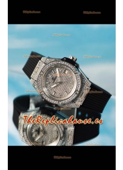 Hublot Big Bang One Click Pavimentado en Diamantes Casing and Dial Reloj Réplica Suizo