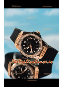 Hublot Big Bang One Click King Dial Negro Oro Rosado Reloj Réplica Suizo 39MM