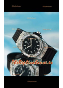 Hublot Big Bang One Click King Dial Negro Caja Acero Reloj Réplica Suizo 39MM