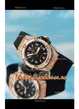 Hublot Big Bang One Click King Dial Negro Oro Rosado Reloj Réplica Suizo 39MM