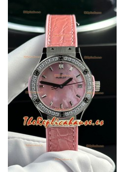 Hublot Super Clone Classic Fusion Titanium 33MM Reloj Réplica Espejo 1:1 Dial Rosado Madre Perla