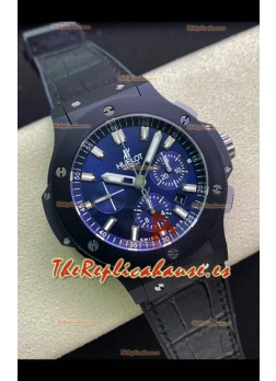 Hublot Super Clone Big Bang Edition Reloj en Caja Cerámica Dial Azul Réplica Espejo 1:1