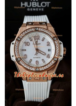 Hublot Big Bang One Click King Dial Blanco Oro Rosado Reloj Replica Suizo 39MM