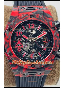 Hublot Big Bang Unico Caja de Carbono Rojo Edición Las Vegas Boutique Reloj Réplica Suizo
