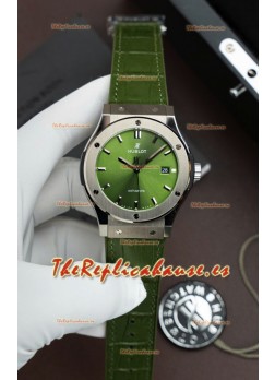 Reloj Hublot Super Clone Classic Fusion con Dial de Titanio Verde de 42 mm