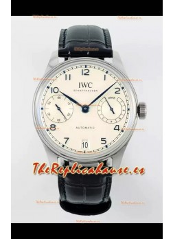 IWC Super Clone Portugieser Reloj Réplica Suizo Espejo 1:1 Dial Blanco Reloj Caja Acero