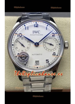 IWC Super Clone Portugieser Reloj Réplica Suizo Espejo 1:1 Dial Blanco Reloj Caja Acero