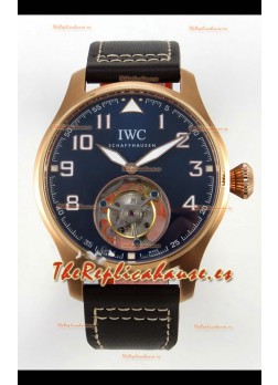 IWC Super Clone Portugese Hand-Wound Genuine Tourbillon Dial Azul Caja Oro Rosado Watch