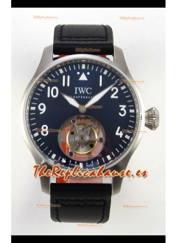 IWC Super Clone Portugese Hand-Wound Genuine Tourbillon Dial Azul Caja Acero Watch