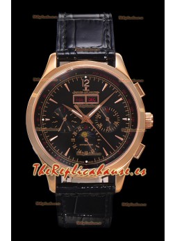 Jaeger LeCoultre Master Control Cronógrafo Calendar Oro Rosado Reloj Réplica Suizo