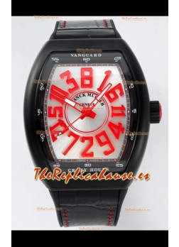 Franck Muller Vanguard Crazy Hours in DLC Coated Casing Dial Blanco Swiss Replica Watch 