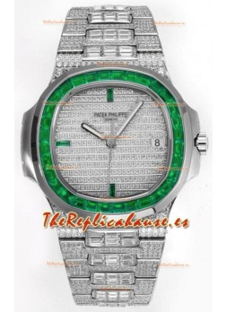 Patek Philippe Nautilus 5711/A Reloj Réplica Suizo a Espejo 1:1 Acero 904L Caja Diamantes