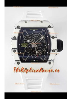 Richard Mille RM35-01 Rafael Nadal Caja Fibra de Carbono con Genuino Tourbillon Reloj Super Clon