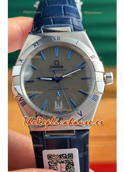 Omega Co-Axial Constellation 39MM Dial Gris Acero 904L Reloj Réplica Espejo 1:1