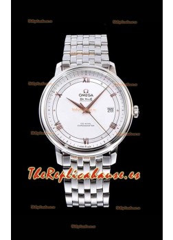 Omega De Ville Prestige Co-Axial 36.8MM Dial Blanco Reloj Réplica Suizo a Espejo 1:1