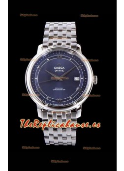 Omega De Ville Prestige Co-Axial 36.8MM Dial Azul Reloj Réplica Suizo a Espejo 1:1