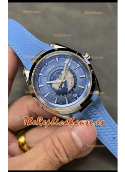 Omega Seamaster Aquaterra 150M Worldtimer Azul Summer Reloj Réplica a Espejo 1:1