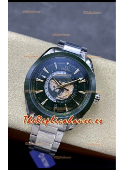 Omega Seamaster Aquaterra 150M Worldtimer Dial Negro Reloj Réplica Espejo 1:1