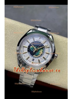 Omega Seamaster Aquaterra 150M Worldtimer Dial Blanco Reloj Réplica Espejo 1:1