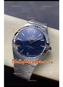 Omega Super Clone Co-Axial Constellation Inoxidable Dial Azul Texturizado Reloj Réplica