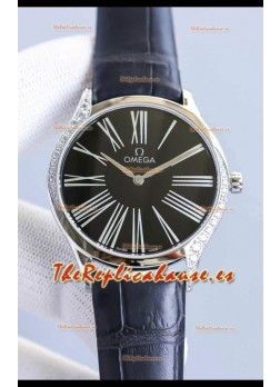Omega De Ville Tresor Edition Cuarzo Suizo Watch 36MM Caja Acero Dial Negro