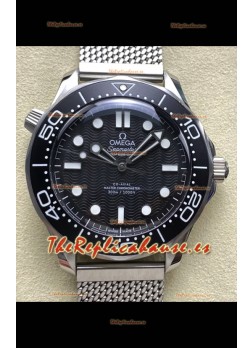 Omega Seamaster Super Clone 300M Master Chronometer Reloj Suizo Negro Acero 904L