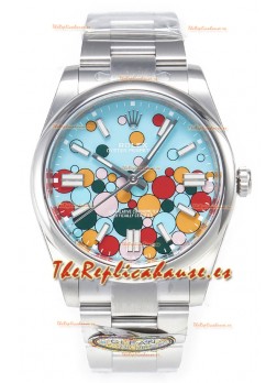 Rolex Oyster Perpetual Super Clone REF# 124300 Celebration Dial en 41MM ETA 3230 Reloj Réplica 