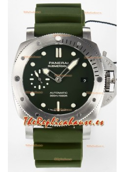 Panerai Super Clone Luminor Submersible Verde Militare PAM1055 42MM Reloj Réplica