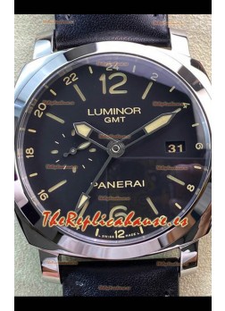 Panerai Luminor 1950 PAM00531 Edición GMT Dial Negro - Réplica Espejo 1:1
