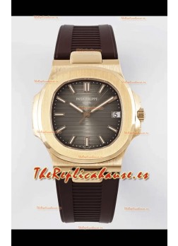 Patek Philippe Nautilus 5711/1R-001 1:1 Reloj Réplica en Acero 904L Dial Marrón en Oro Rosado