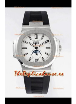 Patek Philippe Nautilus 5726A Reloj Réplica Espejo 1:1 Dial Blanco Correa de Goma