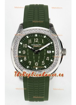Patek Philippe Aquanaut 5267 Dial Verde Reloj Réplica con Movimiento de Cuarzo Suizo