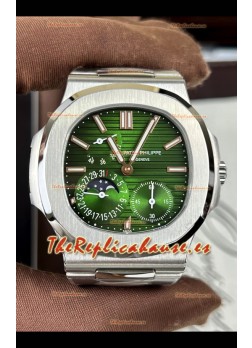 Patek Philippe Nautilus 5740 Calendario Perpetuo Acero Inoxidable Dial Verde Reloj Réplica Suizo