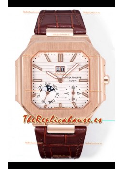 Patek Philippe Cubitus 5822 Caja Oro Rosado Dial Blanco Reloj Réplica Suizo