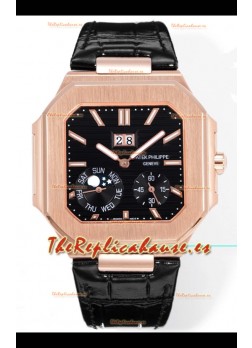 Patek Philippe Cubitus 5822 Caja Oro Rosado Dial Negro Reloj Réplica Suizo
