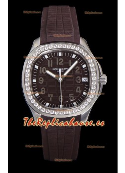 Patek Philippe Super Clone Aquanaut Reloj Acero Inoxidable Dial Marrón 38.5MM