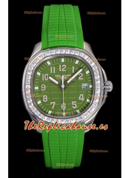 Patek Philippe Super Clone Aquanaut Reloj Acero Inoxidable Dial Verde 38.5MM